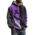 thumbnail image 2 of Yaoyar Halloween Hoodie for Men Funny Pumpkin Face Hooded Sweatshirts Scary Skull Long SLeeve Tops Holiday Costumes, 2 of 3