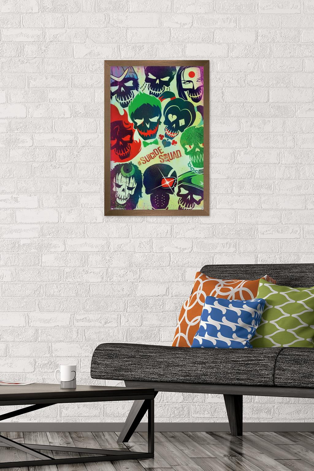 DC Comics Movie - Suicide Squad - Faces Wall Poster, 14.725" x 22.375", Framed