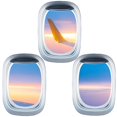 thumbnail image 5 of 3 Hojas de Calcomanías Creativas Simuladas para Ventanas de Aviones PENGJTMXG, 5 of 5