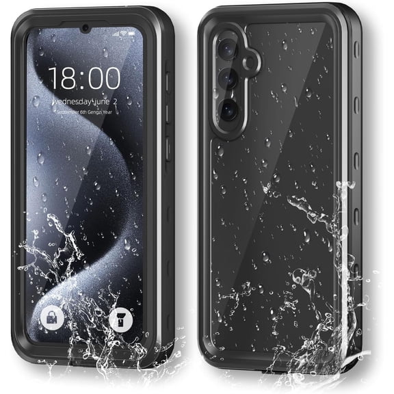 For Galaxy A35 5G Waterproof Case, Full Body IP68 Underwater Clear Protective Case Built-in Screen Protector Heavy Duty Shockproof Case for Men Women