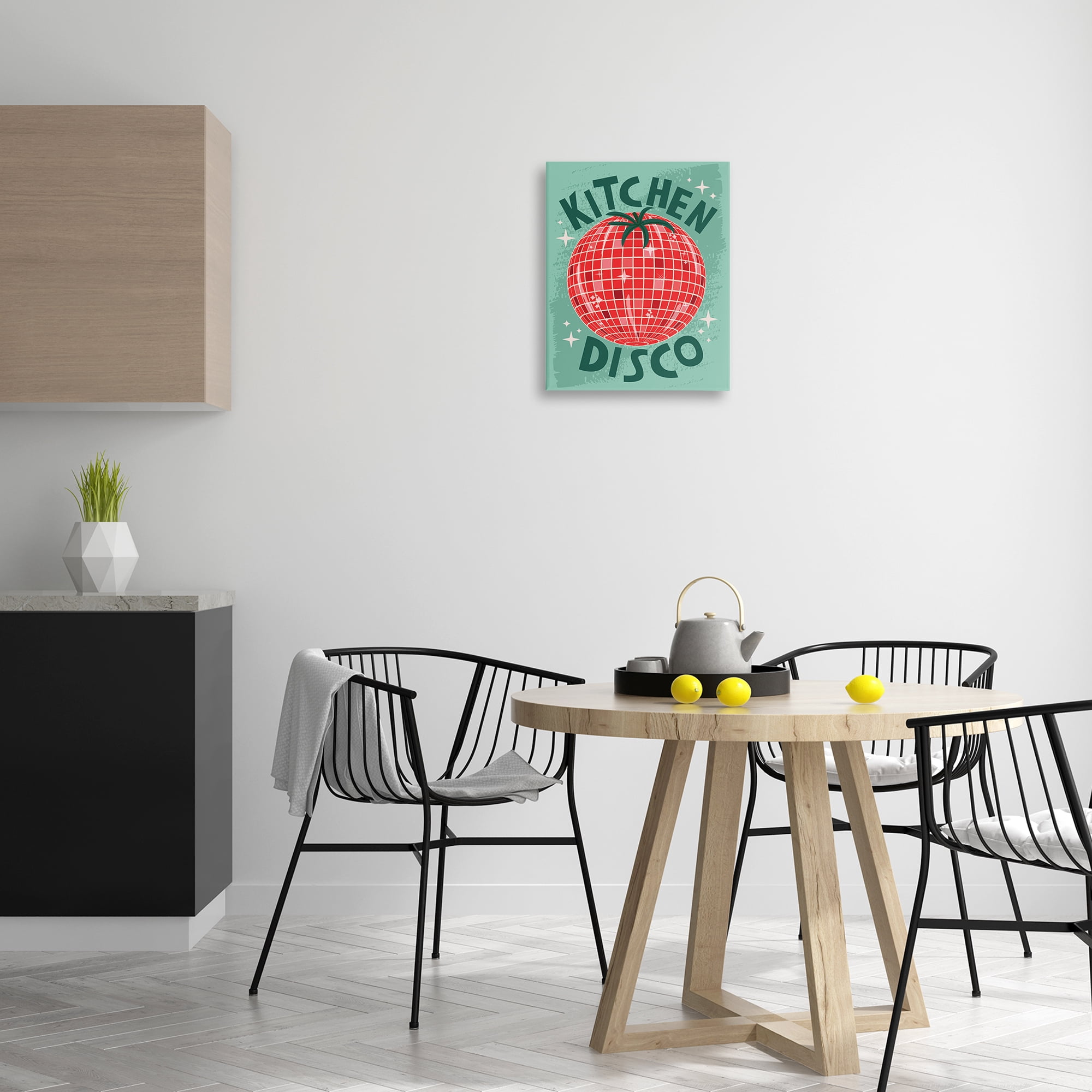 Stupell Industries Kitchen Disco Tomato Food & Beverage Painting Wrapped Canvas Art Print Wall Art, 16 x 20