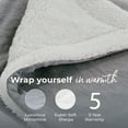 thumbnail image 5 of Pure Enrichment WeightedWarmth - 2-in-1 Heated Weighted Blanket, 13 lbs (50” x 60”) Large, 4 Relaxing InstaHeat Settings, Cozy and Soft Micromink and Sherpa, Reversible Throw with Storage Bag, 5 of 8