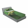 thumbnail image 3 of Animal Bedding Set with Sheet & Covers, Red Eyed Frog Between Exotic Macro Big Leaves Wild Nature Night Animal Vivid Colors, Printed Bedroom Decor 2 Shams, 4 Sizes, Green, by Ambesonne, 3 of 3