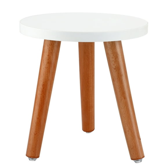 Okwish Flower Stand Small Round Side Table Home Interior Landing Durable Solid Wood Simple And Modern Style Tall Plant Holder