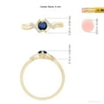 thumbnail image 5 of ANGARA Natural Solitaire Sapphire Bypass Promise Ring with Diamond Accents in 14K Yellow Gold for Women (Size-4mm) | September Birthstone, Anniversary, Jewelry Gift for Women | Natural Sapphire Ring, 5 of 9