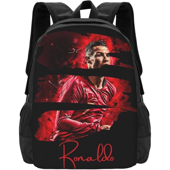Soccer Player #7 Ronaldo Backpack 16.5 Inch For Daily Work Sport Outdoor Football Fans Laptop Bag-Style 19