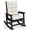 Black Rocker and Beige Cushion, variant on SERWALL Oversized HDPE Outdoor Rocking Chair with Cushion, Gray Rocker and Gray Cushion