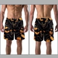 thumbnail image 3 of luoweisi Men's Beach Shorts Quick Dry Swim Trunks with Mesh Lining Halloween Bat L, 3 of 5