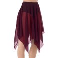 thumbnail image 1 of CHUANK Handkerchief Hem Mesh Wraps Ballet Classwear Dance Skirt Competition Performance Clothes with Elastic Waistband, 1 of 7