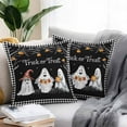 thumbnail image 2 of Outdoor Waterproof Pillow Covers Halloween Ghost Pumpkin Witch Hat Decorative Throw Pillow Protectors,Black Checker Dead Trees Pillowcase Cushion Cases for Patio Sofa Garden Couch,20x20in,Pack of 2, 2 of 9