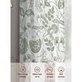 thumbnail image 7 of Boho Sage Green Floral Semi Sheer Curtains 96 Inch Length 2 Panels Set, Vintage Farmhouse Paisley Plant Sheer Kitchen Curtain Privacy Voile Window Curtain for Living Room Bedroom Rod Pocket Drapes, 7 of 7