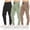 Black, Doeskin, Sage, variant on PC Men's Fleece Jogger Sweatpants 3 Pack with Zipper Pockets, Adjustable Drawstring, Athletic Joggers, Sizes S-3XL