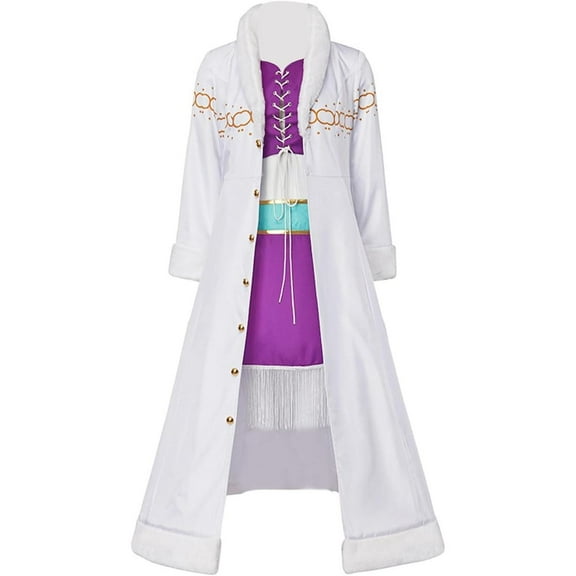 Nico Robin Miss White Coat Outfit for Women Elegant Windbreaker with Skirt Suit Set