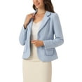 thumbnail image 4 of BLAZER DE TWEED PARA MUJER CON CUELLO CON MUESCA Y MANGAS LARGAS, ELEGANTE Y CASUAL DE OTOÑO, TALLA L, 4 of 6