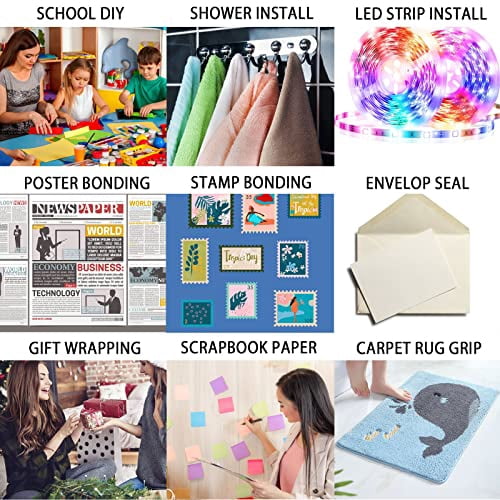 3M 300LSE Double Sided Tape for Scrapbook 2in x 36ft, Removable Heavy Duty Double Sided Mounting Tape, Transparent Adhesive Sticky Tape for Picture Hanging Strips, Poster, LED Strips, Art Craft