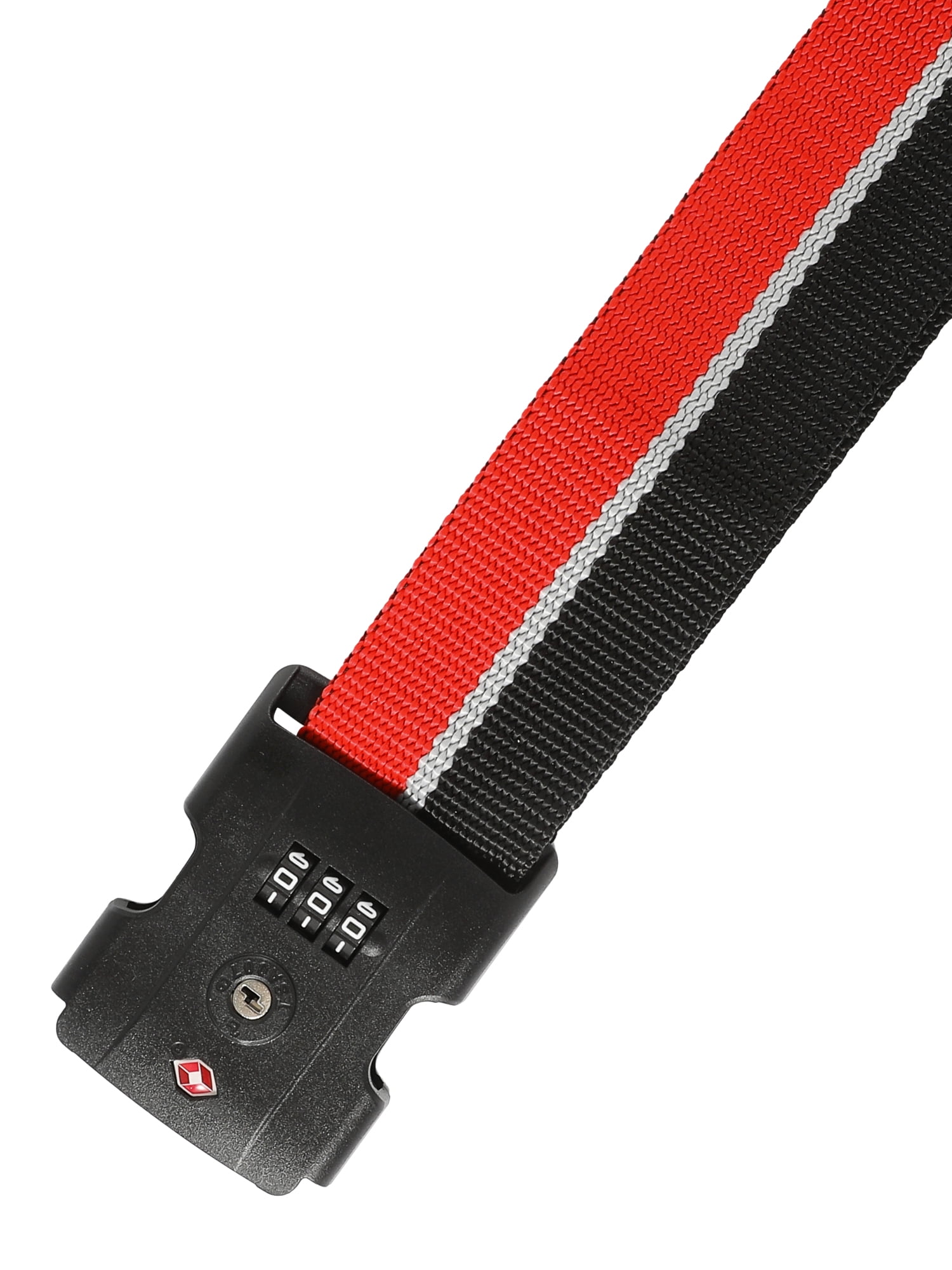 Protege Luggage Strap with Lock, 72″ – Red & Black