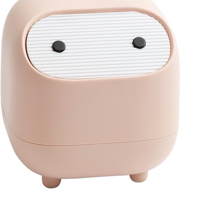 Bote Basura para Escritorio Hugtrwg Mini Bote Basura 2 Capas Con Tapa A Presión Rosa