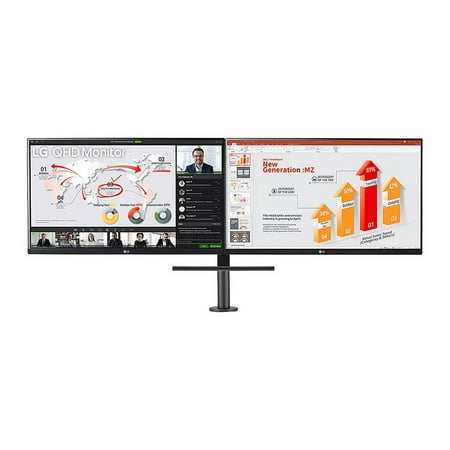 LG 24 Class QHD IPS Monitor Ergo Dual with USB-C and DP Daisy Chain