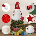 thumbnail image 2 of Christmas Tree Topper Gnome, Red Sequins Gnome Tree Topper, Hand Made Gnome, 2 of 5