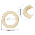 thumbnail image 2 of Unique Bargains 45mm Wooden Rings for Crafts, 50 Pack Natural Wood Rings Unfinished Wood Loop Circle, 2 of 8
