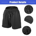 thumbnail image 4 of Vocoste Women's Flowy Running Shorts Casual High Waisted Workout Shorts Black Size 2XL, 4 of 6