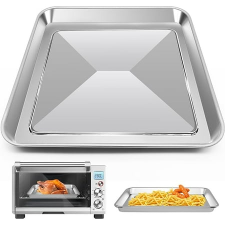 

12 × 12 Toaster Oven Baking Pan for Breville Smart Oven BOV800XL Smart Oven Plus BOV810BSS Smart Oven Pro BOV845BSS Smart Oven Air BOV900BSS Fits for Ninja SP100 SP101 SP201 Air Fry Oven