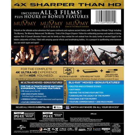 The Mummy Ultimate Trilogy (4K Ultra HD + Blu-ray)