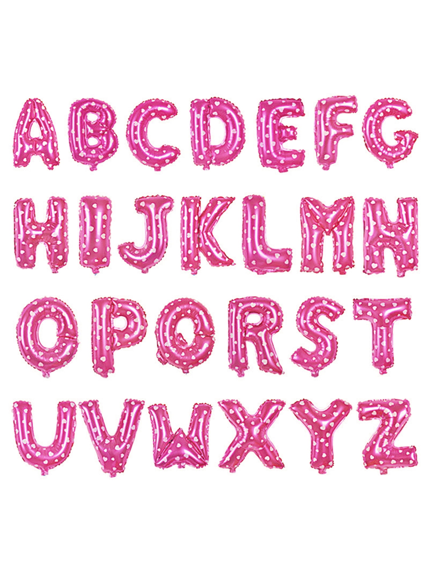 large pink letter balloons
