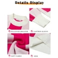 thumbnail image 5 of MOSHU Oversized Sweaters for Women Drop Shoulder Plaid Colorblock Tops Fall Crewneck Pullover Sweater, 5 of 10