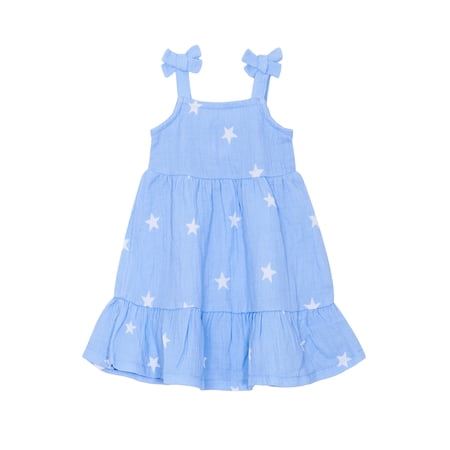Way to Celebrate Baby and Toddler Girls Patriotic Americana Americana Dress, Sizes 12M-5T