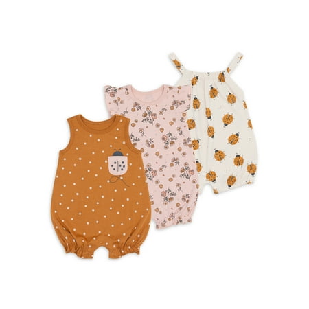 

Petit Lem Baby Girl Romper Set 3-Piece Sizes 3M-24M