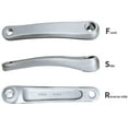 thumbnail image 4 of Left Crank Arm for Mountain Bike Square Hole Chainset, 170mm Aluminum Alloy Bicycle Crank Repair Part, Diamond Hole Design, Silver Color, Single Side Replacement Component, 207x28mm Size, 248g Weight, 4 of 5