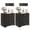Black, variant on Kicctian Set of 2 Modern Nightstands with USB Charging Station & 3 Drawers, Black Bedside Tables for Bedroom