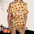 thumbnail image 6 of RMGVDSD Halloween Pajamas Set for Women 2 Piece Cute Pumpkin Print Short Sleeve Sleepwear Button Down Loungewear Holiday Party Pajama Shorts Sets, 6 of 7