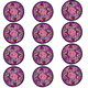 thumbnail image 1 of Posavasos de tela bordada para bebidas, taza con diseño Floral étnico Vintage, 1 of 5