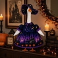 thumbnail image 2 of AYktou Halloween Porch Geese Outfits Set, 23 Inch Garden Goose Clothes with Hat, Elegant Purple Clothing Set Fall Lawn Goose Dress Yard Geese Costumes for Outdoor Patio Lawn Garden Decor, 2 of 6