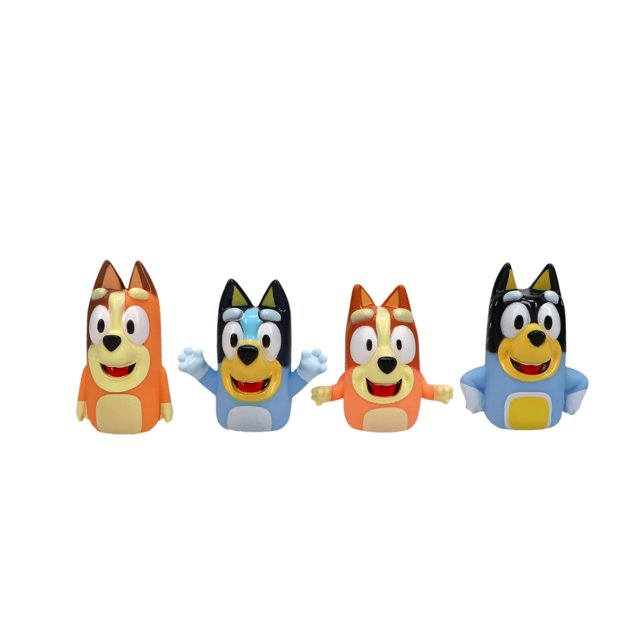 Bluey Marionetas de Dedo Jumbo de 4 Piezas