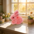 thumbnail image 5 of Easter Table Decorations Mini Pastel Bunny Rabbits Figurine for Egg Hunt, Spring Holiday Party Supplies, Cute Foam Flocked Bunnies (Pink), 5 of 6