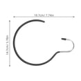 thumbnail image 2 of unbranded 6Ud Colgador De Bufandas De Plástico Para Closet Negro Con Vertical Ahorrador, 2 of 8