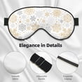 thumbnail image 4 of PAYOHTO Retro Snowflake Geometric Pattern Soft Sleep Mask Comfort Pure Silk Eye Cover for Travel Office Camping, 4 of 7