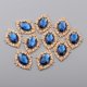 thumbnail image 1 of 10 Uds Sueltas de Imitación Piedras Botones Posterior Plana Decoración para Trajes de Baile Perfecl Azul, 1 of 8
