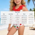thumbnail image 3 of Twczz Toddler Girls One-Piece Swimsuits- Full Coverage 3D Flowers Cute Backless Kids Bathing Suit Red Size 3 T, 3 of 8