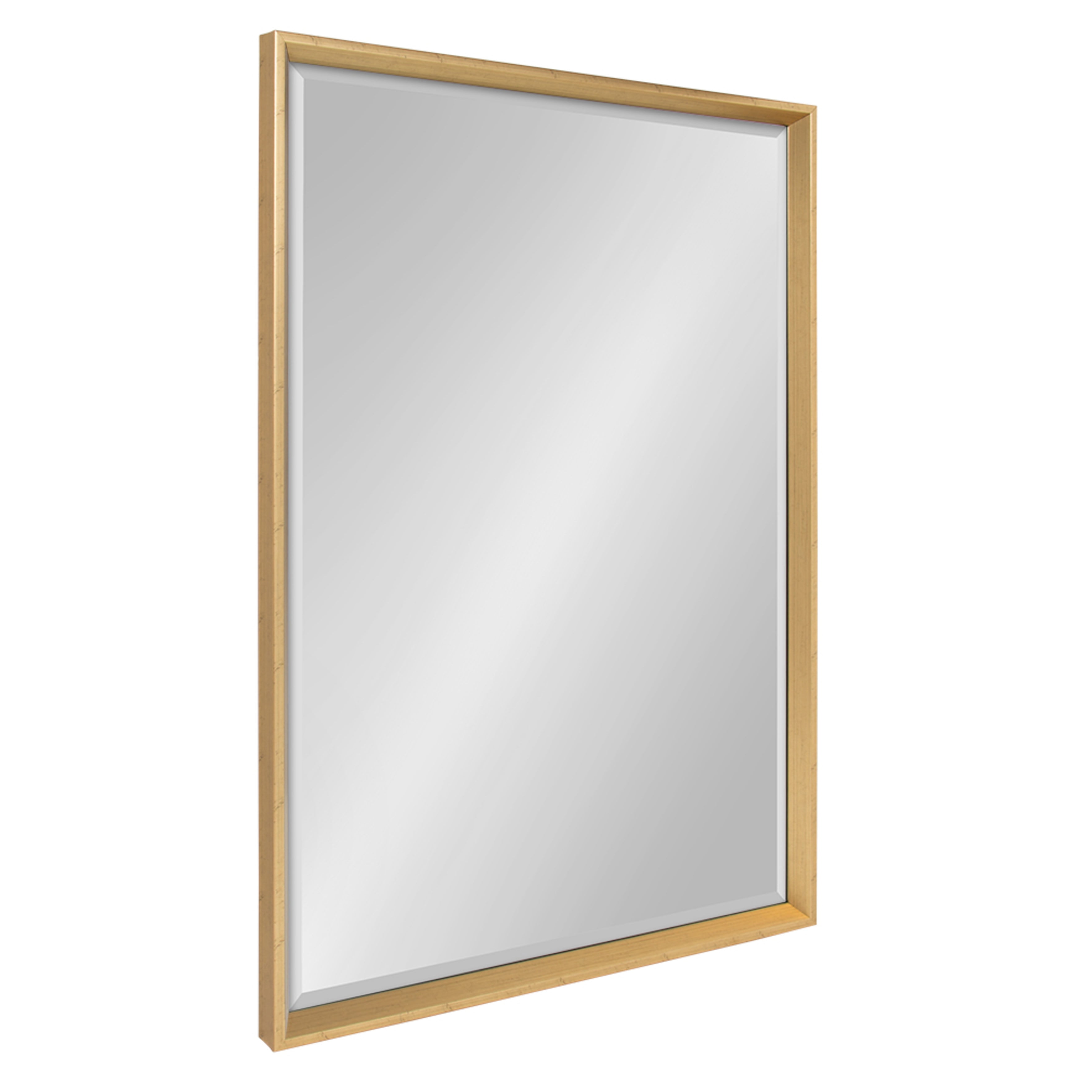 Kate and Laurel Calter Modern Decorative Framed Beveled Wall Mirror,  25.5x37.5 Gold