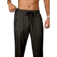 thumbnail image 4 of Youclos Mens 4-Way Stretch Sweatpants Joggers: Breathable, dual contrast zipper pulls and zipper pocketsAthletic Pants for Gym Casual Daily, 4 of 6