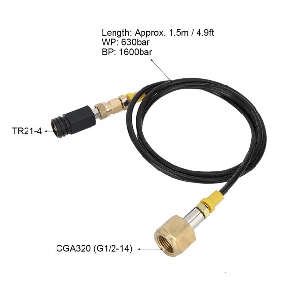 CO2 Hose Kit, 1.5m Soda Hose, Black Reliable Soda Machine Factory For Home