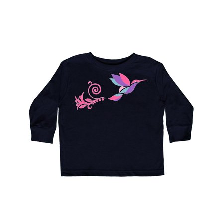 

Inktastic hummingbird flying swirl Gift Toddler Toddler Girl Long Sleeve T-Shirt