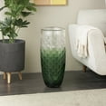 thumbnail image 2 of DecMode 24" Handmade Ombre Green Glass Vase, 2 of 10