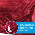thumbnail image 4 of SUNAID Electric Throw Blanket 50" x 60" , 10 Heating Levels, 8 Hours Auto-Off, Luxuriously Soft, Machine Washable, Red, 4 of 10