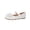 t-385White1080, variant on CAIVO Girls Sandals Toddler Kids Casual Outdoor School Shoes Soft Synthetic Leather Comfortable Lightweight Trendy Solid Color Beach Sandals for Summer Fun