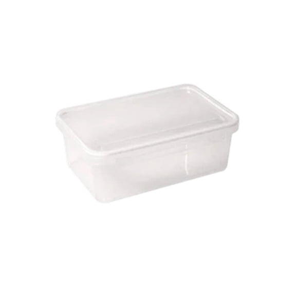 EYNMVR Clear Food Storage Container, Rectangular Airtight Transparent Fresh-Keeping Box for Kitchen Refrigerator Organization